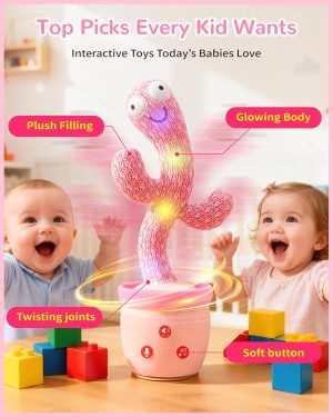 Tworiver Dancing Talking Cactus Toys for Toddler.Mimicking Cactus Toy for Baby Boys Girls 18 Months+
