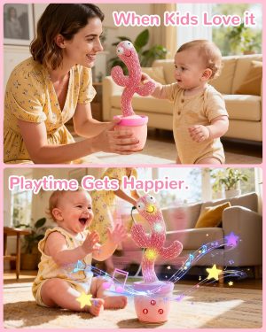 Tworiver Dancing Talking Cactus Toys for Toddler.Mimicking Cactus Toy for Baby Boys Girls 18 Months+