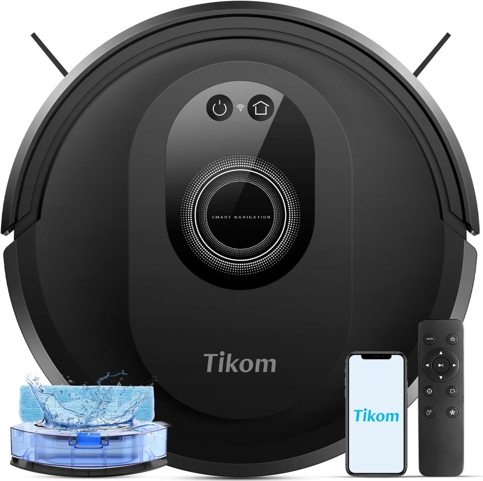 Amazon.com - Tikom Robot Vacuum and Mop Combo. 5000Pa Robotic Vacuum Cleaner. App & Remote Control. Self-Charge(G8000 Max)