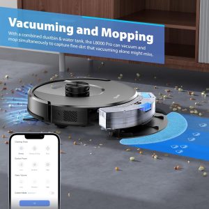 Tikom Robot Vacuum and Mop Combo. 6000Pa Automatic Robotic Vacuum Cleaner.