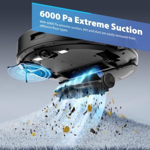 Tikom Robot Vacuum and Mop Combo. 6000Pa Automatic Robotic Vacuum Cleaner.